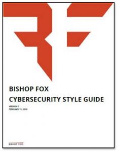 Bishop Fox, Cybersecurity Style Guide, copver