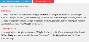 Search results for "Wright brothers" in the Q&A