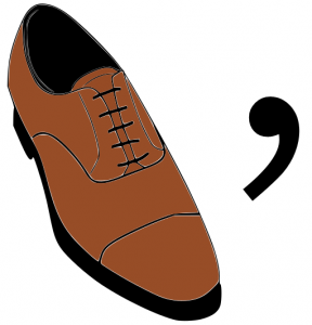 Oxford shoe and comma