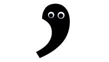 A comma with eyes