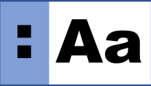 Colon followed by a capital and lowercase letter "a"