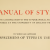 Top portion of title page for first edition of "Manual of Style: Being a Compilation of the Typographical Rules in Force at the University of Chicago Press; To Which Are Appended Specimens of Type in Use"